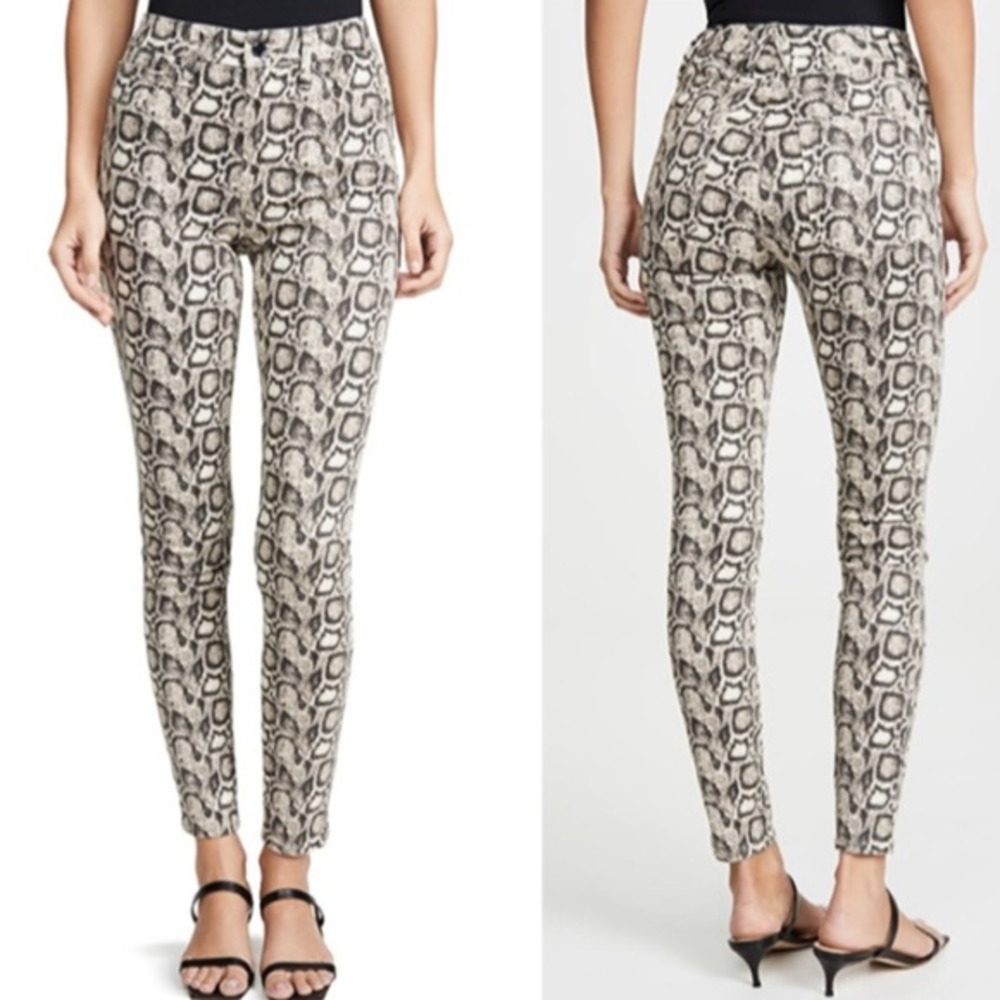 Good American Womens sz 8/29  Snake Print High Waist Skinny Jeans Style‎ GL001PT